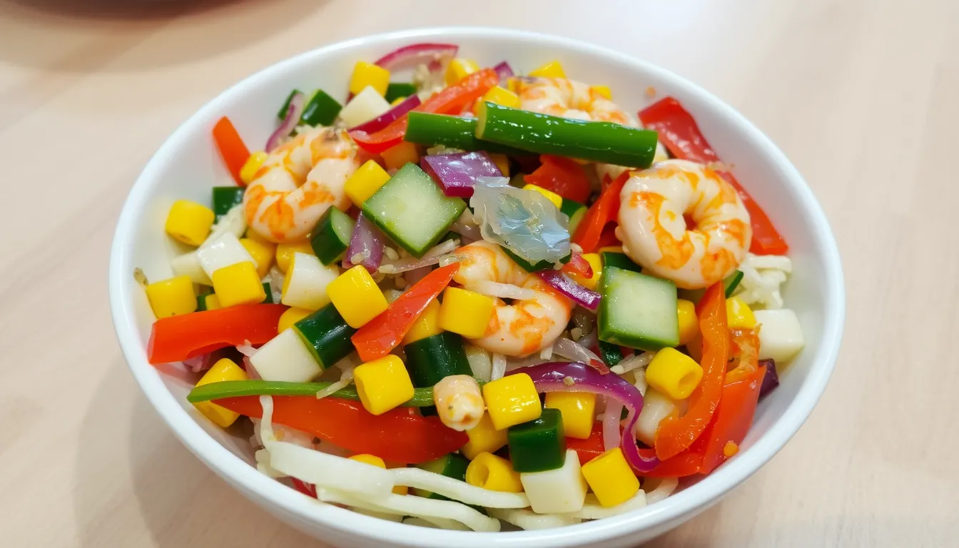 Салат із капустою та морепродуктами
