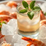 Салат із манго, креветками та сиром