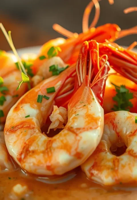 Королівські креветки у вершковому соусі