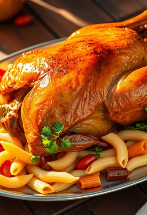 Печена качка з макаронами: незвичайний рецепт