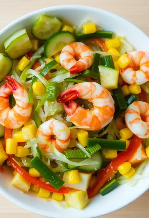 Салат із капустою та морепродуктами