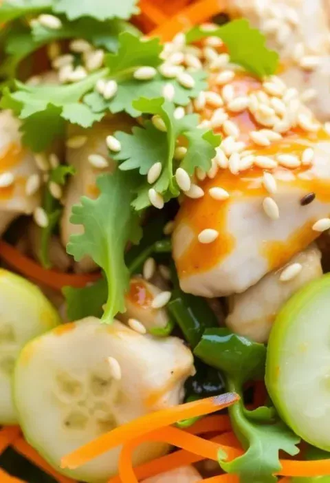Салат з кунжутом і куркою: азіатський акцент