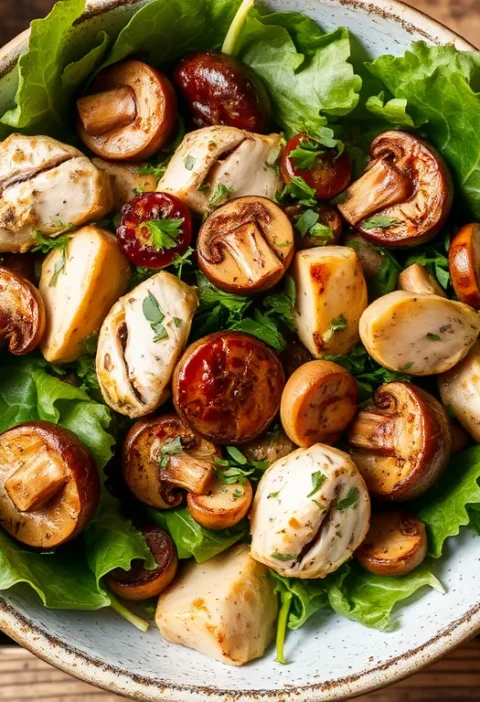 Салат з куркою і маринованими шампіньйонами: смачний рецепт